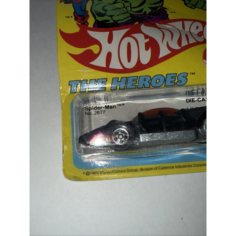 Hot Wheels Carded 1980 Spider-Man Car The Heroes New Unopened‎ Yellow Card 2877